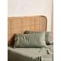 Linen House Nara Bamboo Cotton 400TC Sheet Set | King | Moss