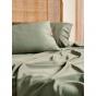 Linen House Nara Bamboo Cotton 400TC Sheet Set | King | Moss