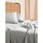 Linen House Nara Bamboo Cotton 400TC Sheet Set | Double | Silver