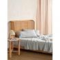 Linen House Nara Bamboo Cotton 400TC Sheet Set | Double | Silver