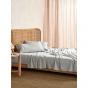Linen House Nara Bamboo Cotton 400TC Sheet Set | Double | Silver