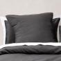 Linen House Nara European Pillowcase 65x65cm | Charcoal