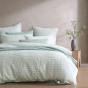Platinum Vector Sage Quilt Cover Set | Queen Bed