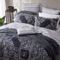 Logan & Mason Ebony Black Quilt Cover Set | Super King Bed