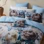 Logan & Mason Maybelle Blue Quilt Cover Set | Queen Bed