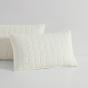Platinum Cascade Ivory Coverlet Set | Queen/King Bed