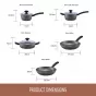Essteele Per Benessere Ceramic Nonstick Cookware Set | 5 Piece