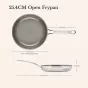 Anolon EverLast Ceramic Stainless Steel Nonstick Induction Open Fry Pan | 25.4cm