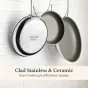 Anolon EverLast Ceramic Stainless Steel Nonstick Induction Open Fry Pan | 25.4cm