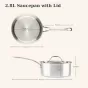 Anolon EverLast Tri-Ply Clad Stainless Steel Induction Covered Saucepan | 20cm/2.8L