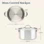Anolon EverLast Tri-Ply Clad Stainless Steel Induction Covered Stockpot | 26cm/7.6L