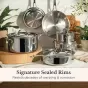 Anolon EverLast Tri-Ply Clad Stainless Steel Induction Cookware Set | 10 Piece