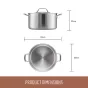 Essteele Eternita Stainless Steel Covered Stock Pot | 30cm/11.3L
