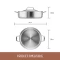 Essteele Eternita Stainless Steel Covered Sauteuse | 30cm/5.6L