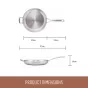 Essteele Eternita Stainless Steel Open French Skillet with Helper Handle | 30cm