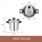 Essteele Per Velocita Pressure Cooker | 22cm/8L