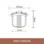 Essteele Per Vita Covered Stockpot | 24cm/9L