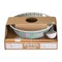 Omotenashi Chuka Garden Teal Ramen Bowl 19.5cm with Chopsticks & Spoon | Gift Set