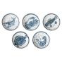 Omotenashi Sea Creatures Dishes 9.5cm | Set of 5
