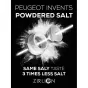 Peugeot Festival Salt Mill Matt Black with Zirlion Mechanism | 22cm