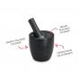 Avanti Conical Mortar & Pestle Black | 13cm