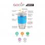 Avanti Glass GoCup 473ml | Pink/Mint/Grey