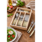 André Verdier Laguiole Debutant Ivory Cutlery Set with Tray | 24 Piece