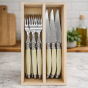 André Verdier Laguiole Debutant Ivory Steak Set with Tray | 12 Piece
