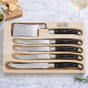 André Verdier Laguiole Debutant Black Cheese Knife Set | 6 Piece