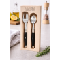 André Verdier Laguiole Debutant Black Dessert Cutlery | 2 Piece