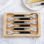 André Verdier Laguiole Debutant Black Cake Fork | 6 Piece