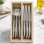André Verdier Laguiole Debutant Inox Steak Set with Tray | 12 Piece