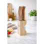 André Verdier Laguiole Debutant Olive Wood Steak Knife with Block | 6 Piece