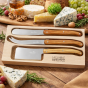 André Verdier Laguiole Debutant Olive Wood Cheese Set with Sandwich Knife | 3 Piece