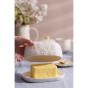 Price & Kensington Daisy Butter Dish | 8x17.1x11.4cm