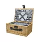 Avanti Wicker Picnic Basket Hamptons Blue Point for 2 Person