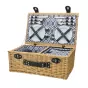 Avanti Wicker Picnic Basket Hamptons Blue Point for 4 Person