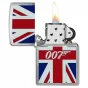 Zippo 007 James Bond Union Jack Design | Brushed Chrome