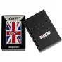 Zippo 007 James Bond Union Jack Design | Brushed Chrome