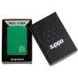 Zippo Four Leaf Clover Design | Green Matte