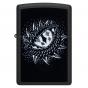 Zippo Dragon Eye Black Light Design | Black Matte