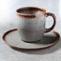Villeroy and Boch Lave Beige Coffee Cup Saucer | 15.3x15.2cm