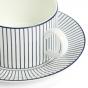 Wedgwood Gio Pinstripe White Teacup & Saucer