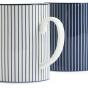 Wedgwood Gio Pinstripe White & Blue Mug | Set of 2
