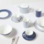 Wedgwood Gio Pinstripe Blue Teacup & Saucer