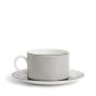 Wedgwood Vera Wang Luxe Graphite Teacup Saucer V2 | 235ml