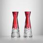 Waterford Lismore Red Round Candlestick 20cm | 2 Piece