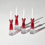 Waterford Lismore Red Round Candlestick 20cm | 2 Piece