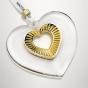 Waterford Crystal Ornament | Heart Gold
